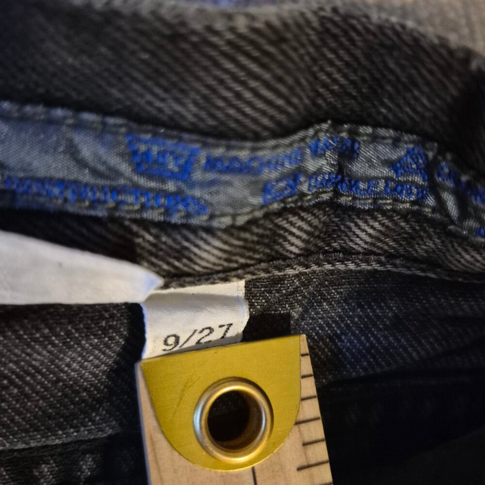 VTG L.A. Gear High Waisted Black Tapered Peg Top Zip Ankle Mom Jean Retro 80 90s - Picture 13 of 14
